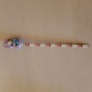 Wooden Pencil with Purple Easter Bunny holding Blue Egg